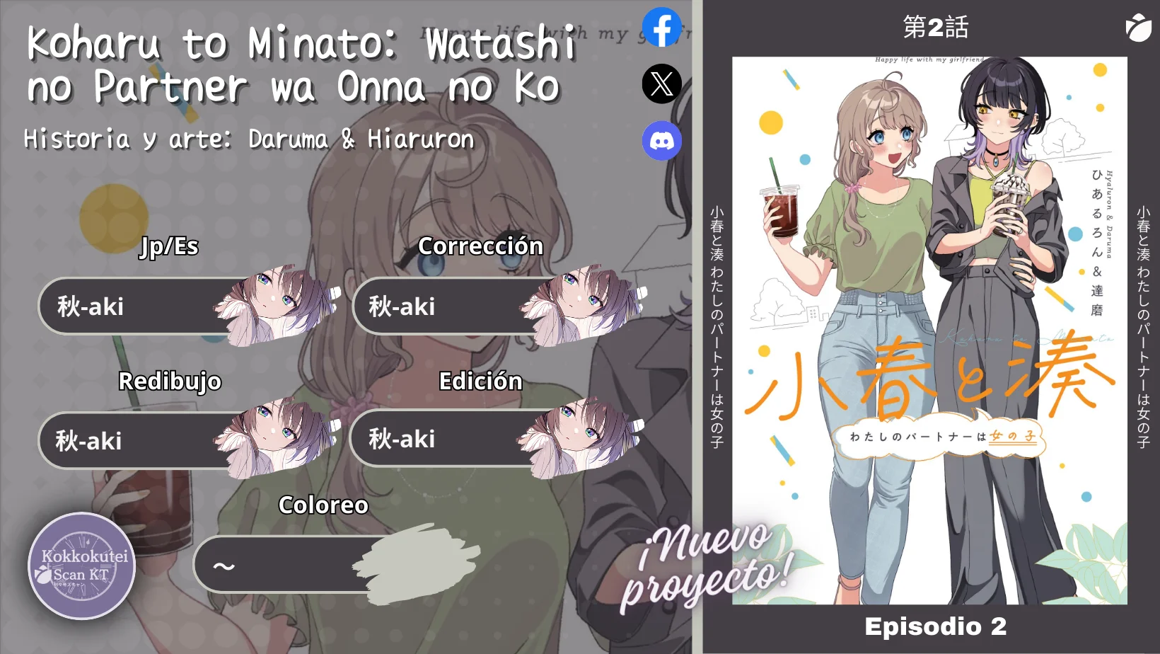 Koharu to Minato: Watashi no Partner wa Onna no Ko Capítulo 2 - Page 1