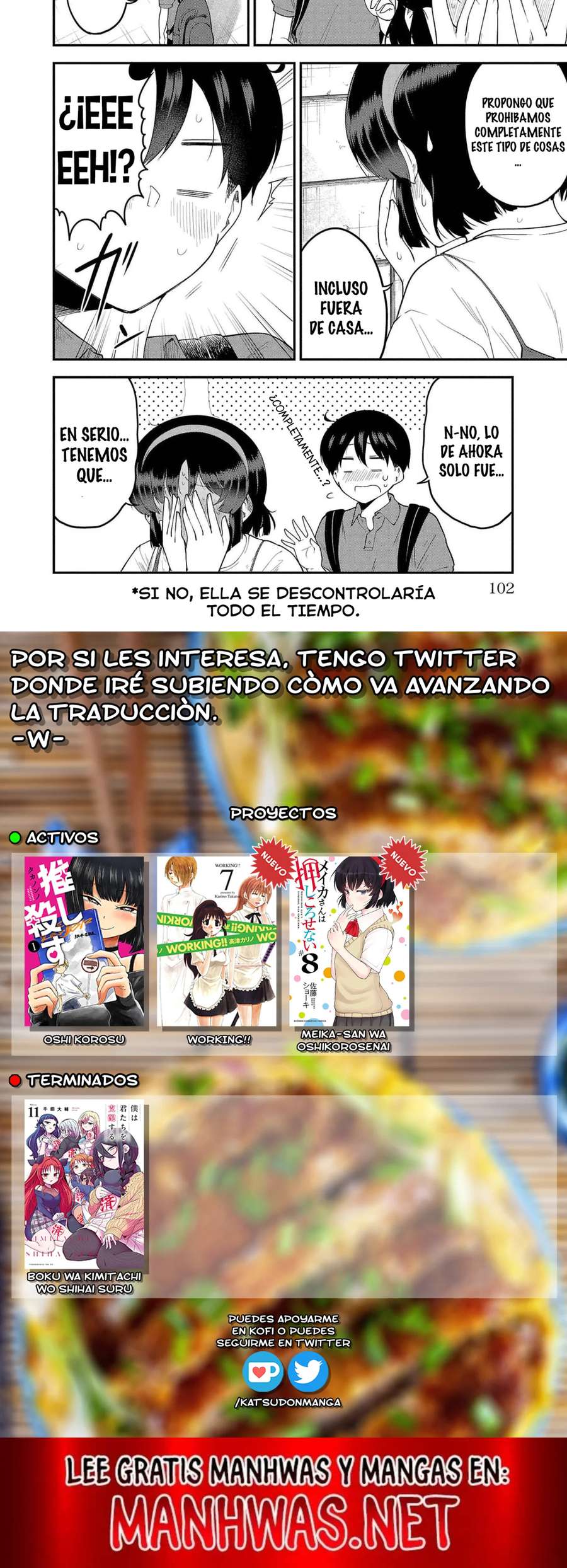 Meika-san wa Oshikorosenai Capítulo 98 - Page 3