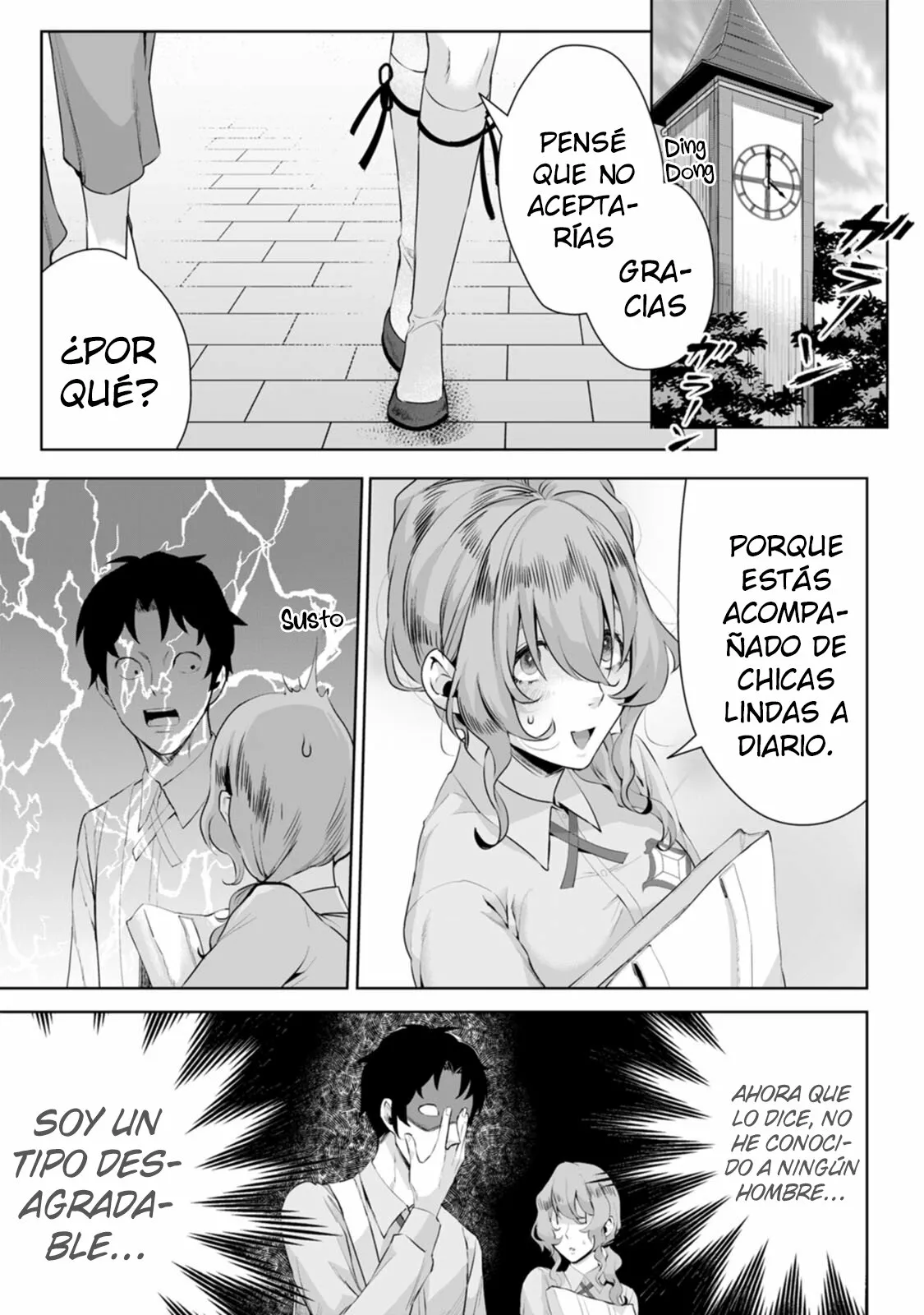 It seems that I was reincarnated into the world of a school otome game, but I was a background male student with cheats. Capítulo 4 - Page 4