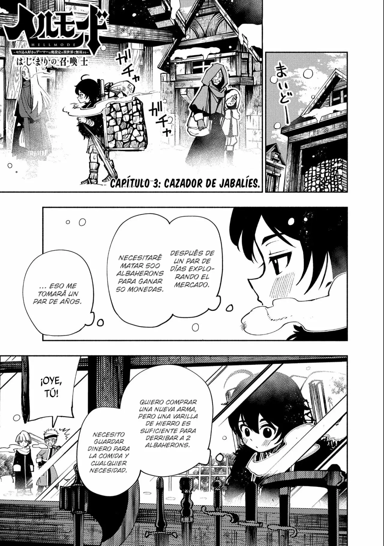 Hell Mode: Yarikomi Suki no Gamer wa Hai-settei no Isekai de Musou suru – Hajimari no Shoukanshi Capítulo 3 - Page 2