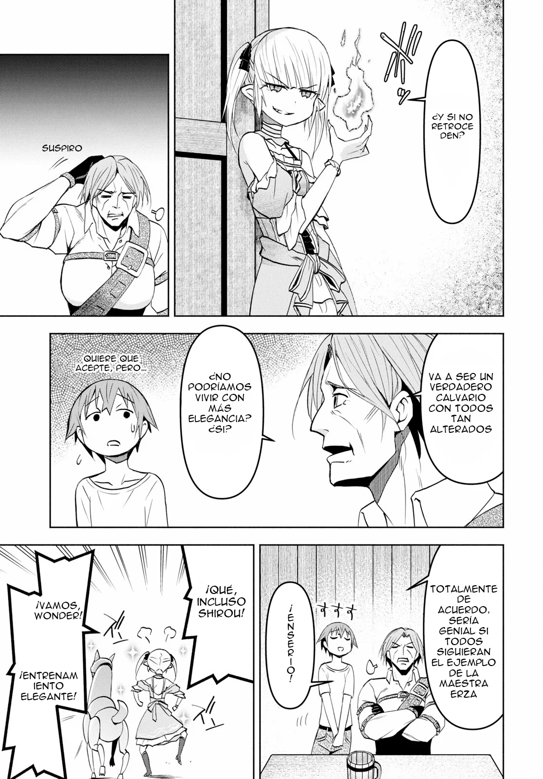 Dungeon Tou de Yadoya wo Yarou! Souzou Mahou wo Moratta Ore no Hosoude Hanjouki Capítulo 36 - Page 27