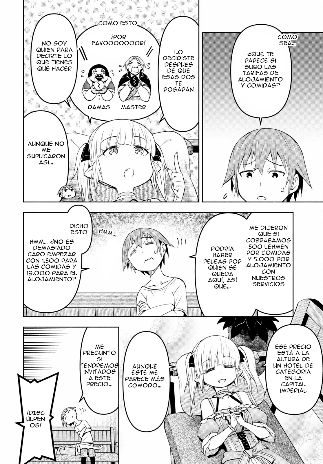 Dungeon Tou de Yadoya wo Yarou! Souzou Mahou wo Moratta Ore no Hosoude Hanjouki Capítulo 37 - Page 14