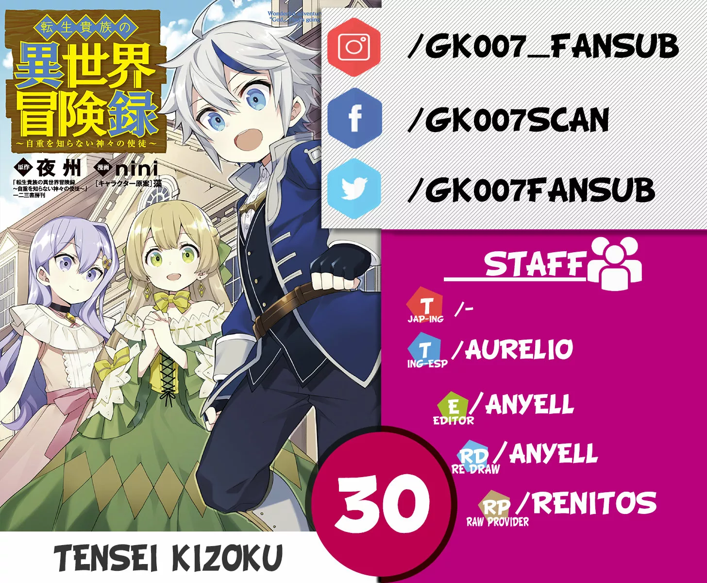 Tensei Kizoku no Isekai Boukenroku ~Jichou wo Shiranai Kamigami no Shito~ Capítulo 30 - Page 1