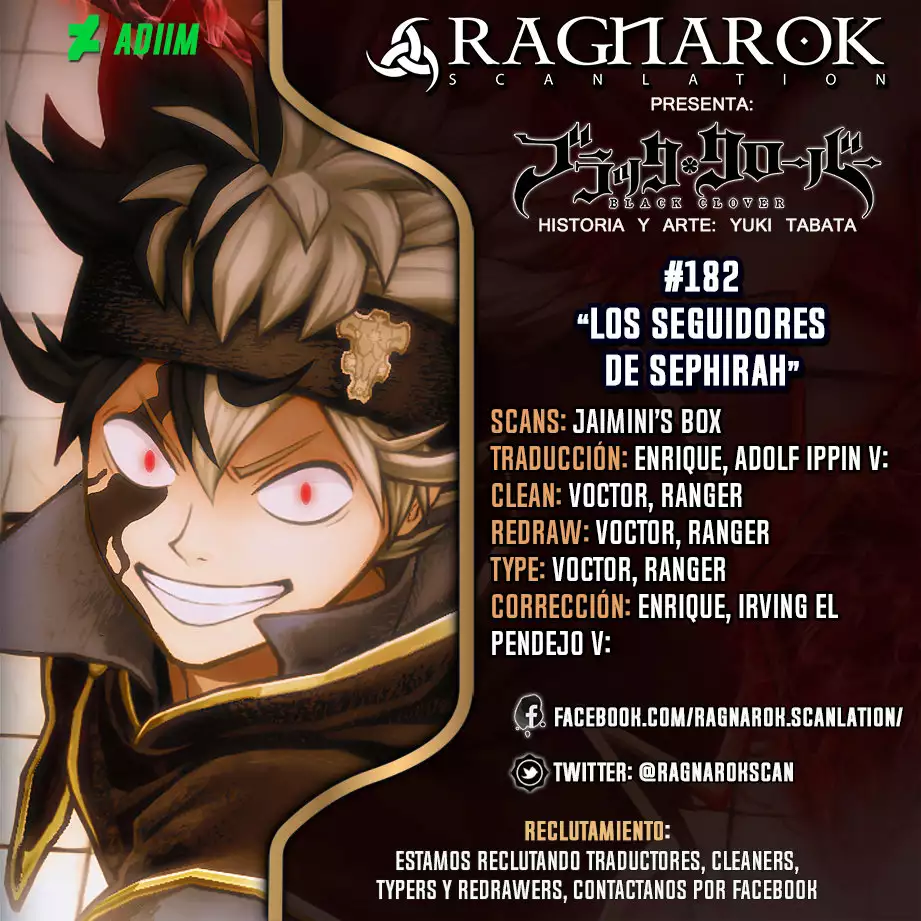 Black Clover Capítulo 182 - Page 1