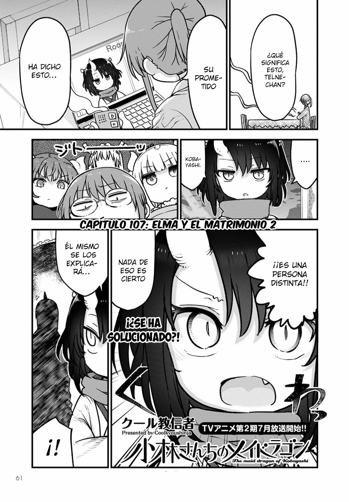Kobayashi-san Chi no Maid Dragon Capítulo 107 - Page 2