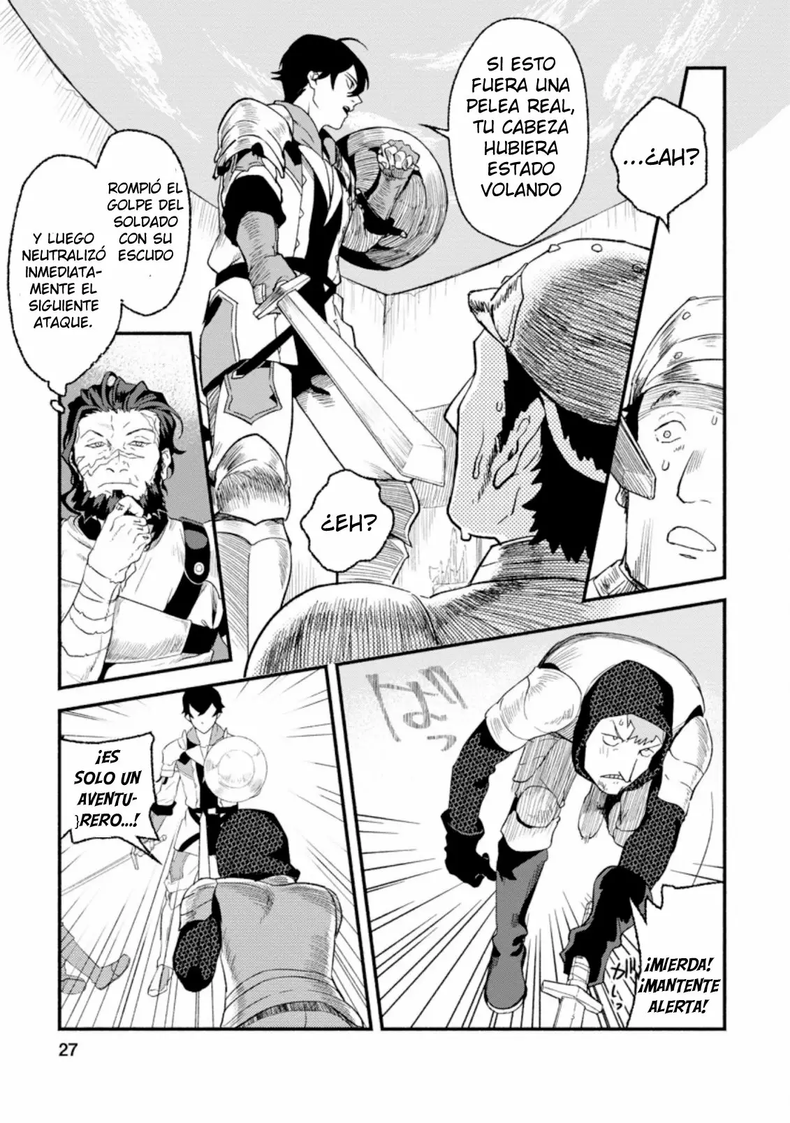 Sono Monban, Saikyou Nitsuki: Tsuihou Sareta Bougyo Ryoku 9999 no Senshi, Ou Miyako no Monban Toshite Musou Suru Capítulo 1 - Page 28