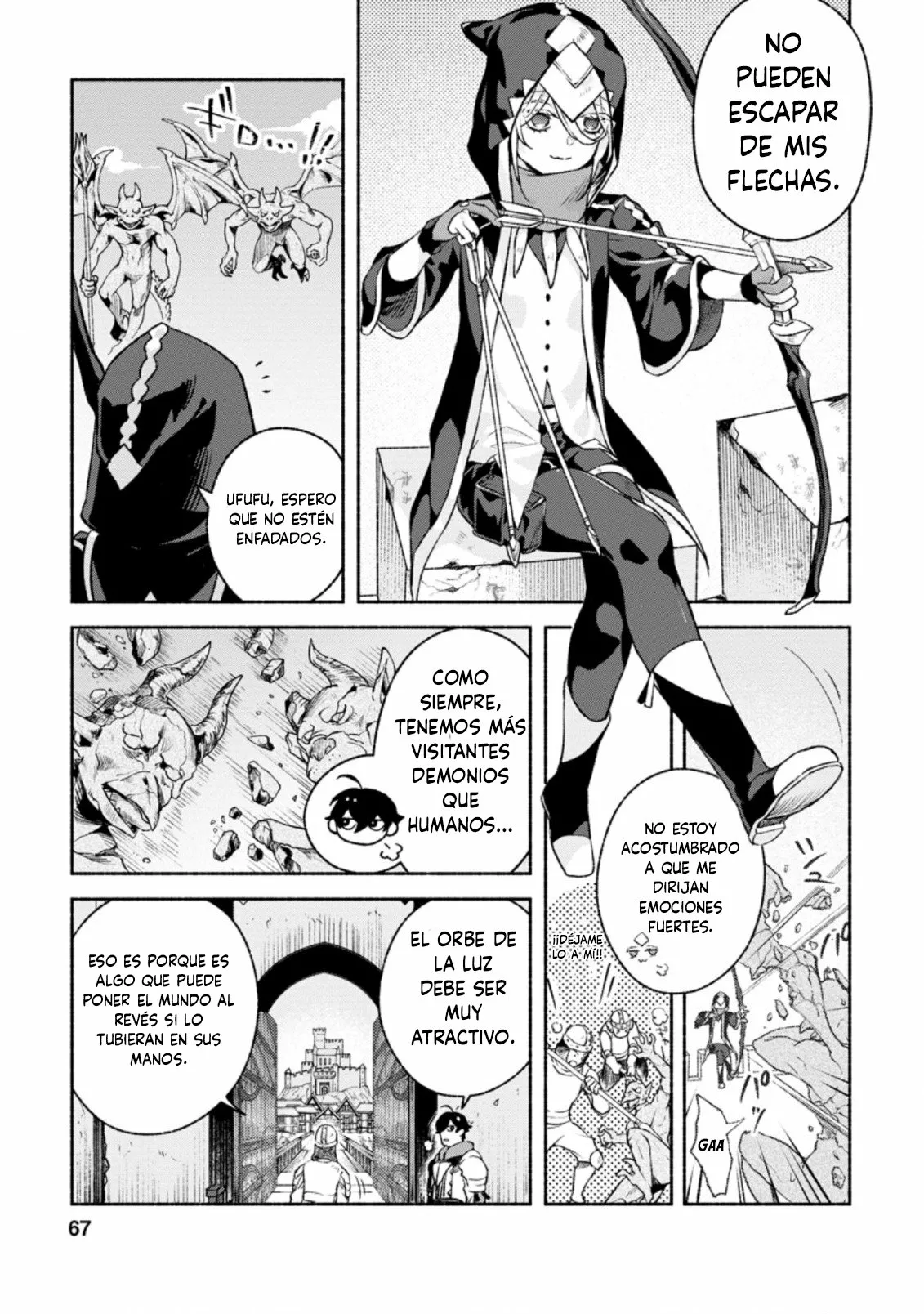 Sono Monban, Saikyou Nitsuki: Tsuihou Sareta Bougyo Ryoku 9999 no Senshi, Ou Miyako no Monban Toshite Musou Suru Capítulo 13.1 - Page 4