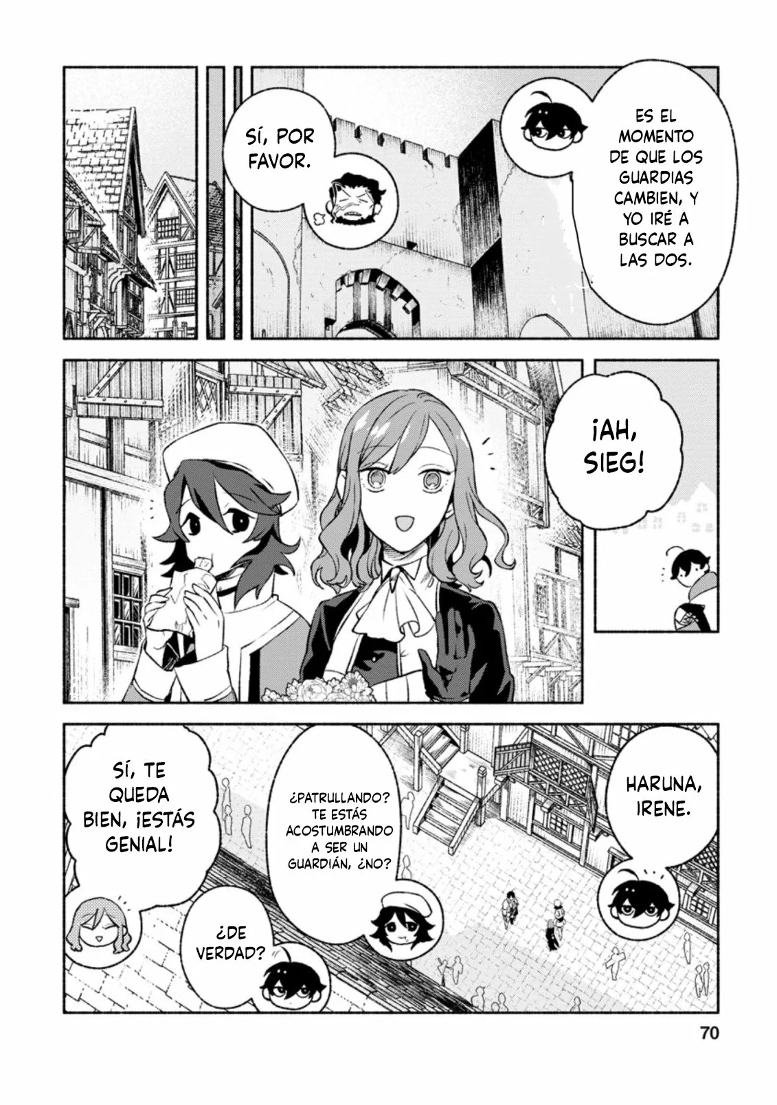 Sono Monban, Saikyou Nitsuki: Tsuihou Sareta Bougyo Ryoku 9999 no Senshi, Ou Miyako no Monban Toshite Musou Suru Capítulo 13.1 - Page 7