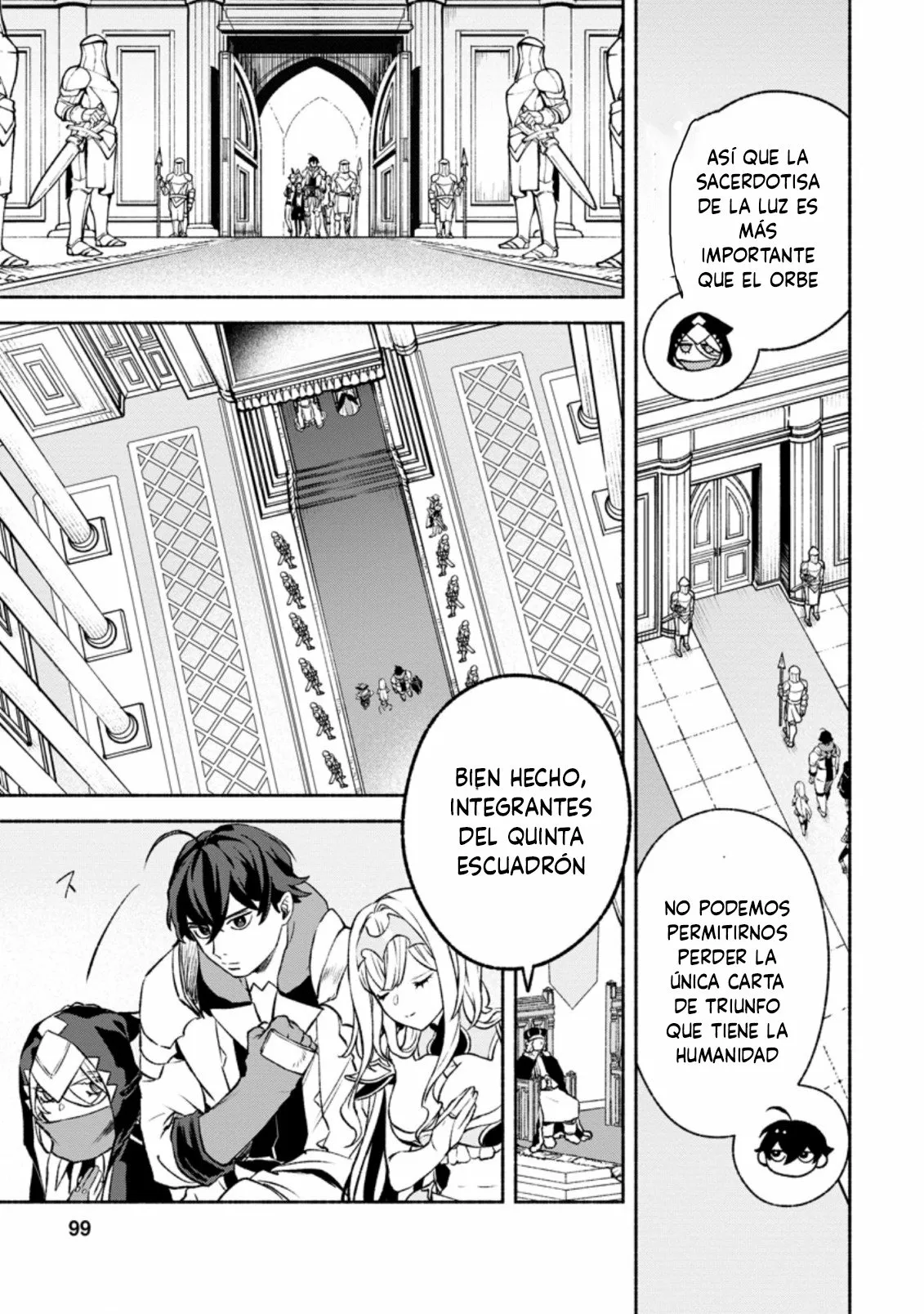 Sono Monban, Saikyou Nitsuki: Tsuihou Sareta Bougyo Ryoku 9999 no Senshi, Ou Miyako no Monban Toshite Musou Suru Capítulo 14.1 - Page 7