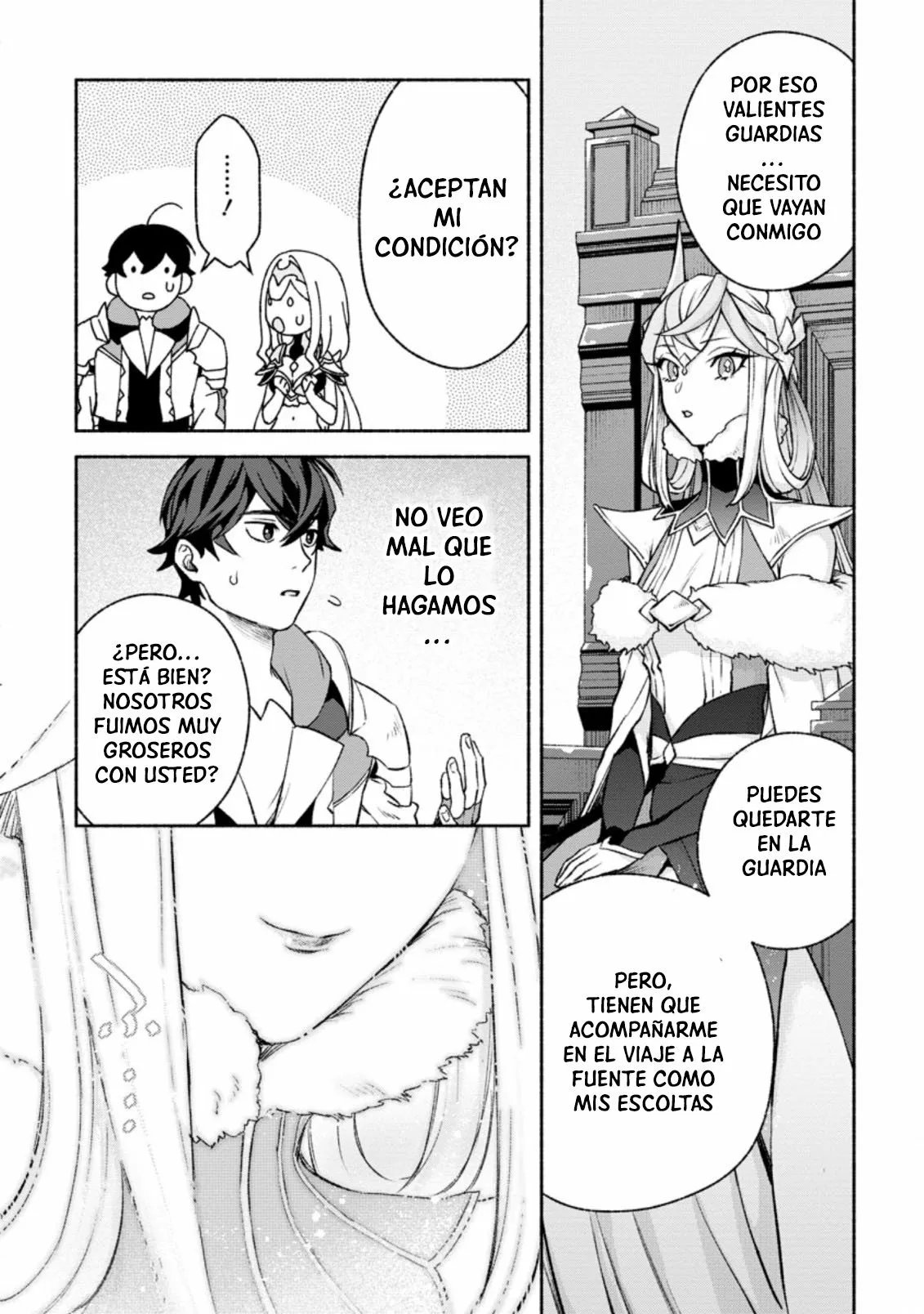 Sono Monban, Saikyou Nitsuki: Tsuihou Sareta Bougyo Ryoku 9999 no Senshi, Ou Miyako no Monban Toshite Musou Suru Capítulo 14.3 - Page 6