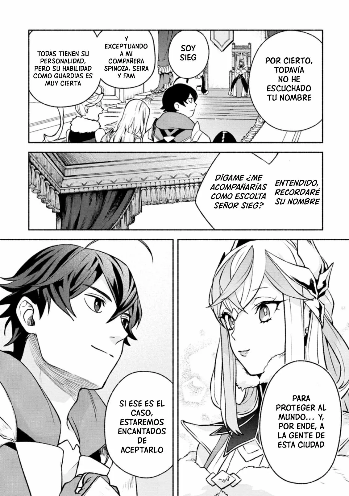 Sono Monban, Saikyou Nitsuki: Tsuihou Sareta Bougyo Ryoku 9999 no Senshi, Ou Miyako no Monban Toshite Musou Suru Capítulo 14.3 - Page 8