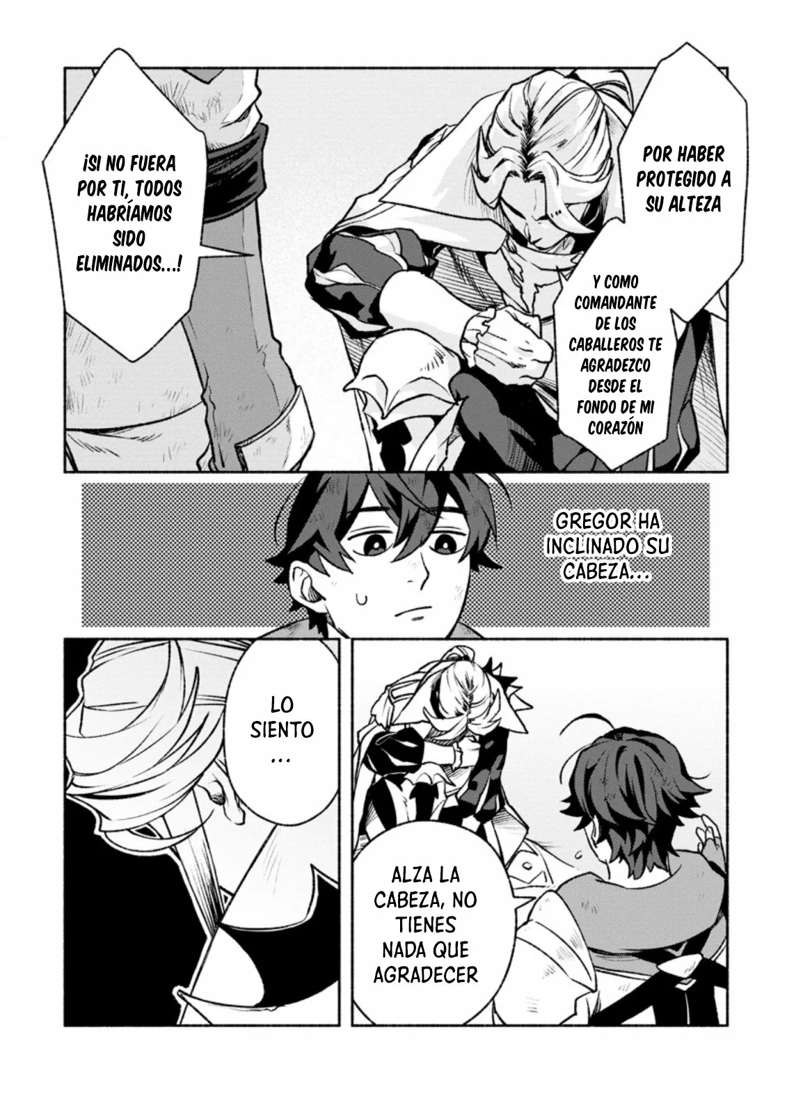 Sono Monban, Saikyou Nitsuki: Tsuihou Sareta Bougyo Ryoku 9999 no Senshi, Ou Miyako no Monban Toshite Musou Suru Capítulo 16 - Page 14