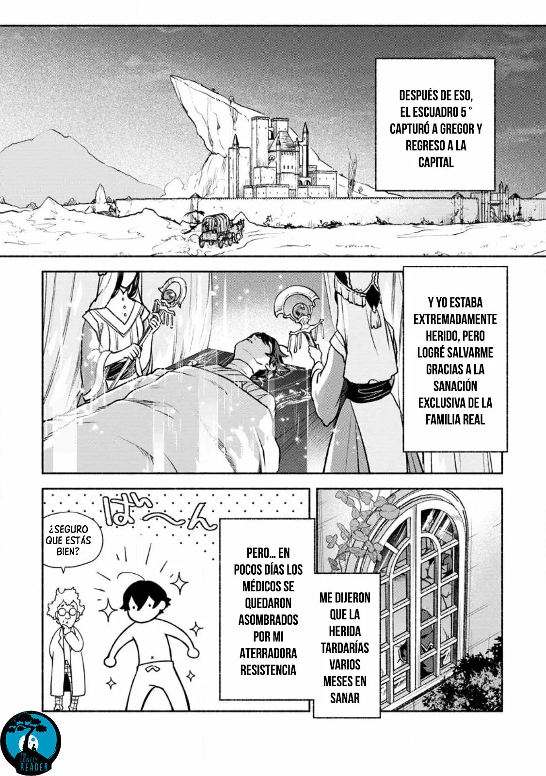 Sono Monban, Saikyou Nitsuki: Tsuihou Sareta Bougyo Ryoku 9999 no Senshi, Ou Miyako no Monban Toshite Musou Suru Capítulo 21 - Page 22