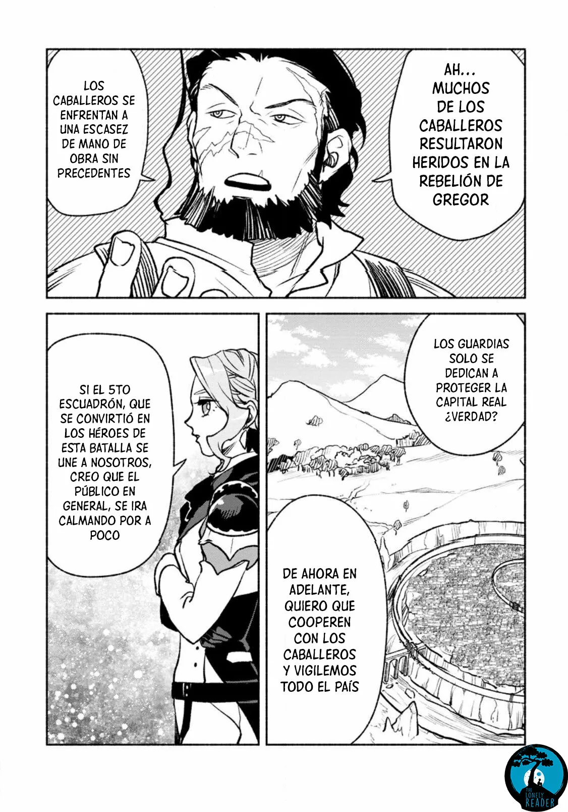Sono Monban, Saikyou Nitsuki: Tsuihou Sareta Bougyo Ryoku 9999 no Senshi, Ou Miyako no Monban Toshite Musou Suru Capítulo 22 - Page 5