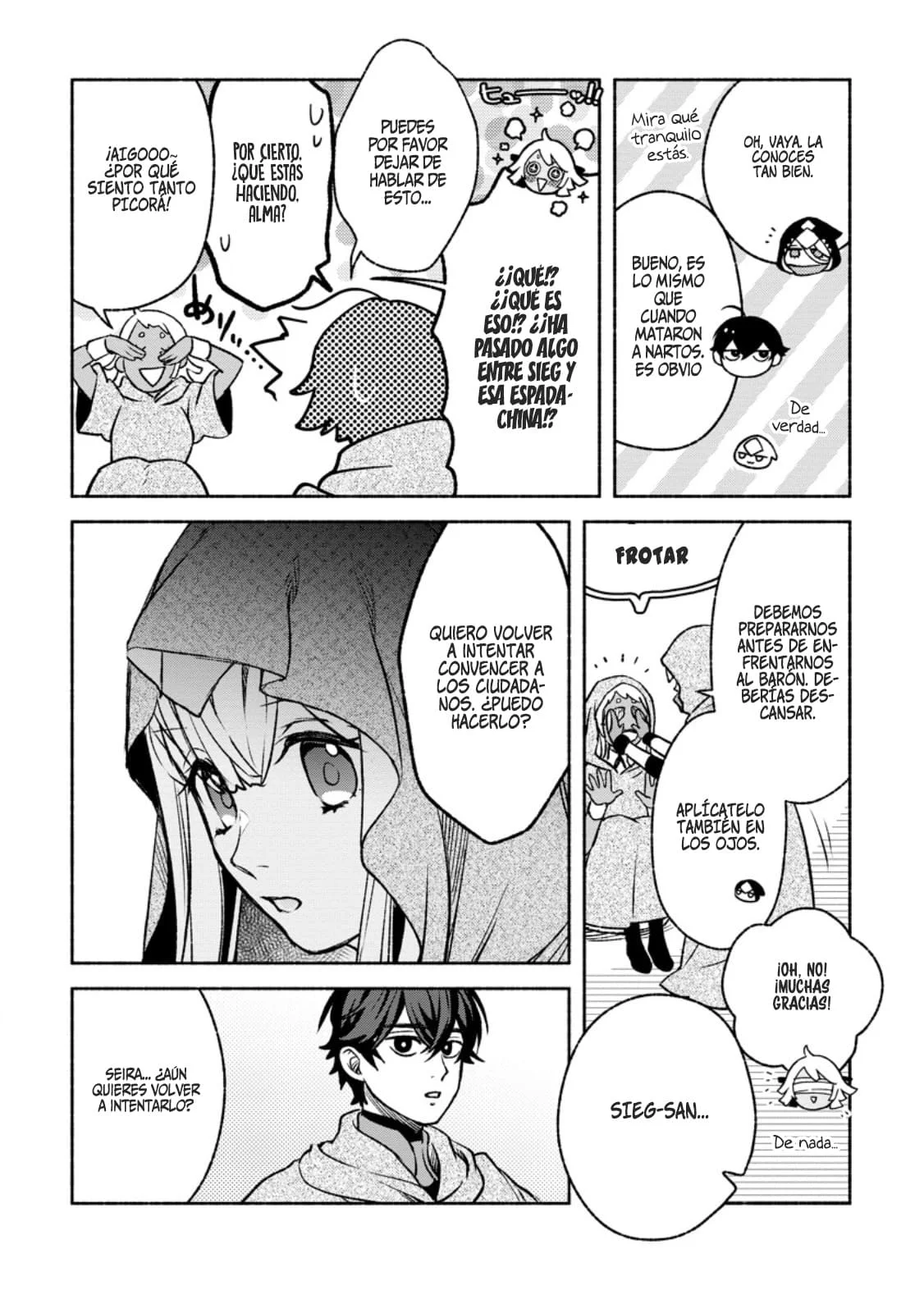 Sono Monban, Saikyou Nitsuki: Tsuihou Sareta Bougyo Ryoku 9999 no Senshi, Ou Miyako no Monban Toshite Musou Suru Capítulo 29 - Page 4
