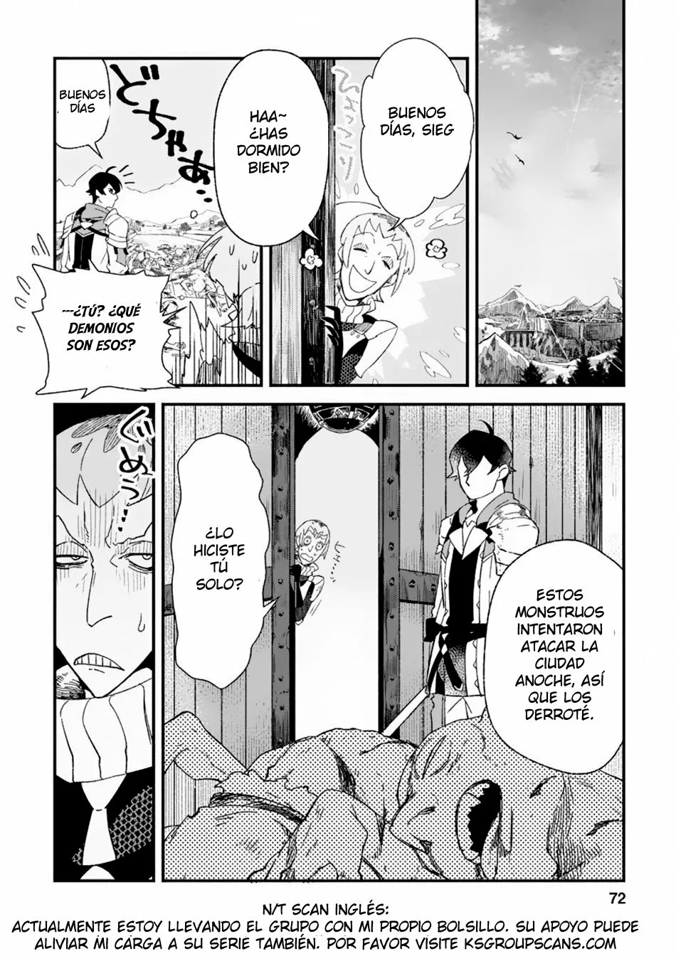 Sono Monban, Saikyou Nitsuki: Tsuihou Sareta Bougyo Ryoku 9999 no Senshi, Ou Miyako no Monban Toshite Musou Suru Capítulo 3.1 - Page 14