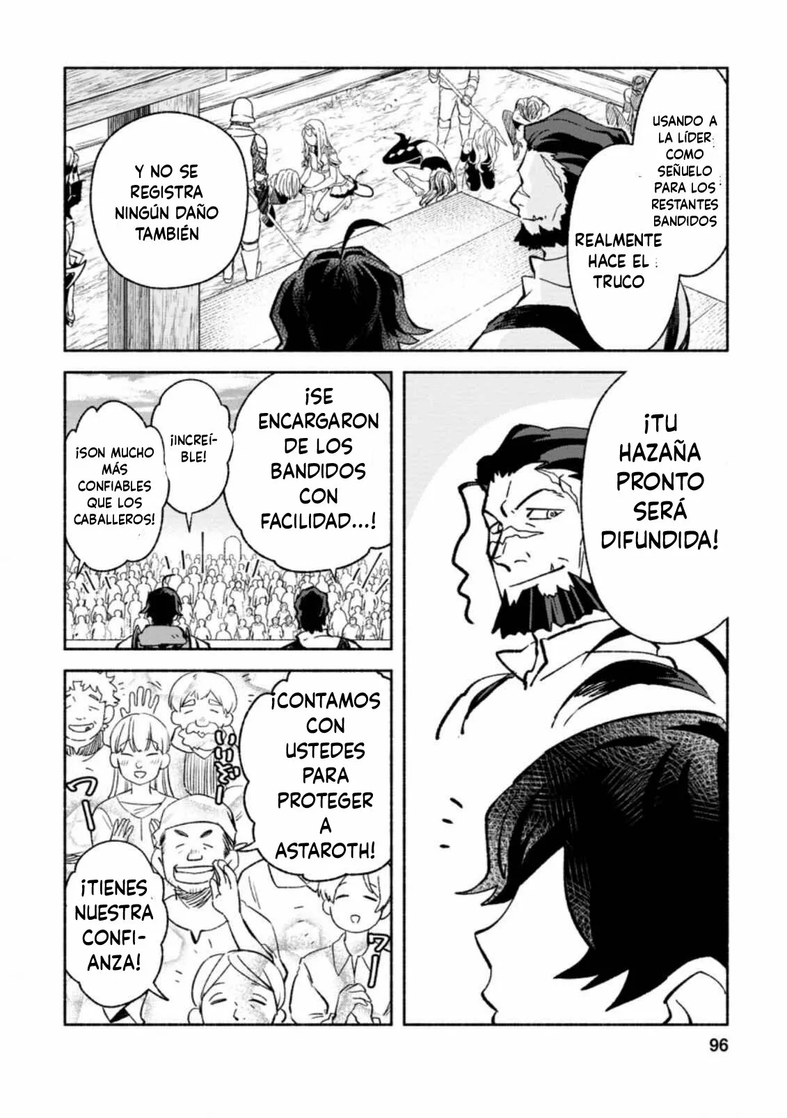 Sono Monban, Saikyou Nitsuki: Tsuihou Sareta Bougyo Ryoku 9999 no Senshi, Ou Miyako no Monban Toshite Musou Suru Capítulo 8 - Page 40