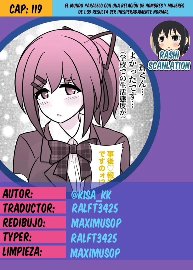 Danjohi 1:39 No Heikou Sekai Wa Omoi No Hoka Futsuu Capítulo 119 - Page 1