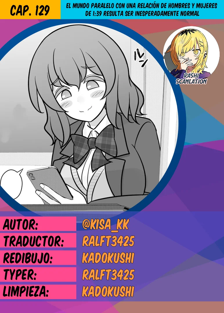 Danjohi 1:39 No Heikou Sekai Wa Omoi No Hoka Futsuu Capítulo 129 - Page 1