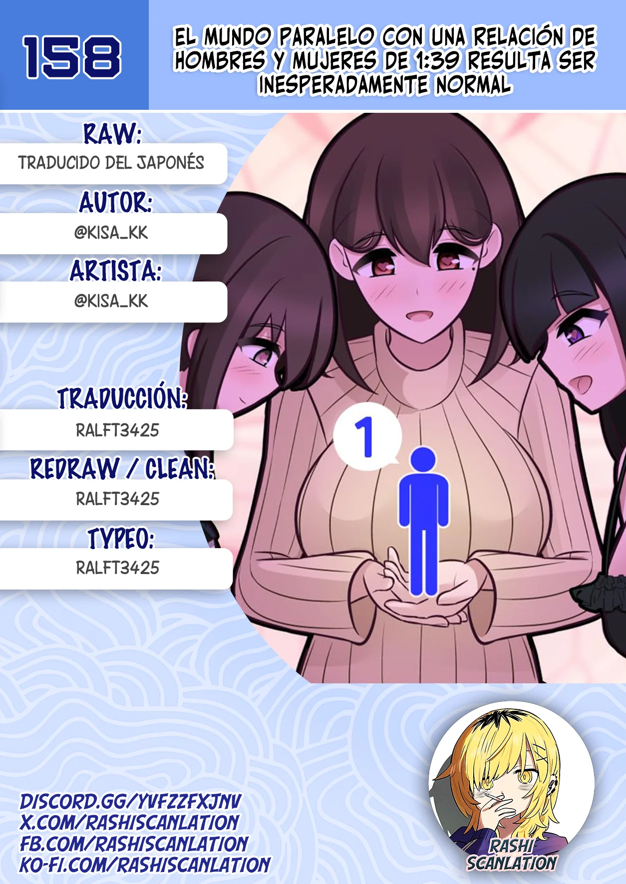 Danjohi 1:39 No Heikou Sekai Wa Omoi No Hoka Futsuu Capítulo 158 - Page 1