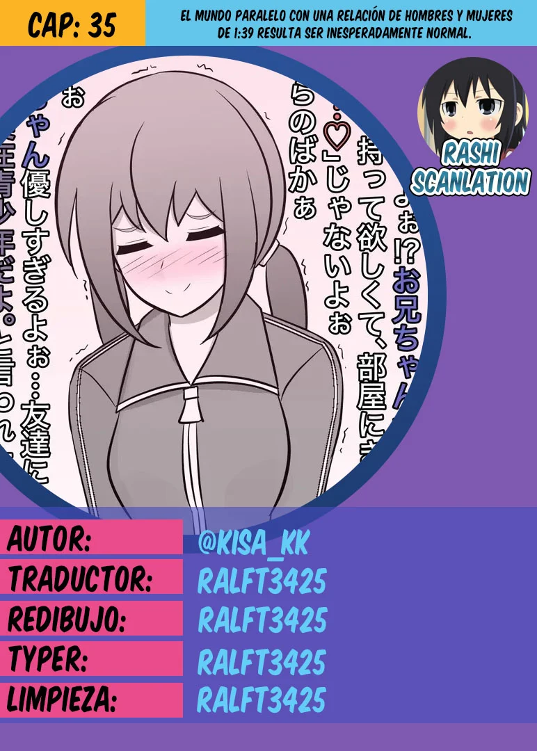 Danjohi 1:39 No Heikou Sekai Wa Omoi No Hoka Futsuu Capítulo 35 - Page 1