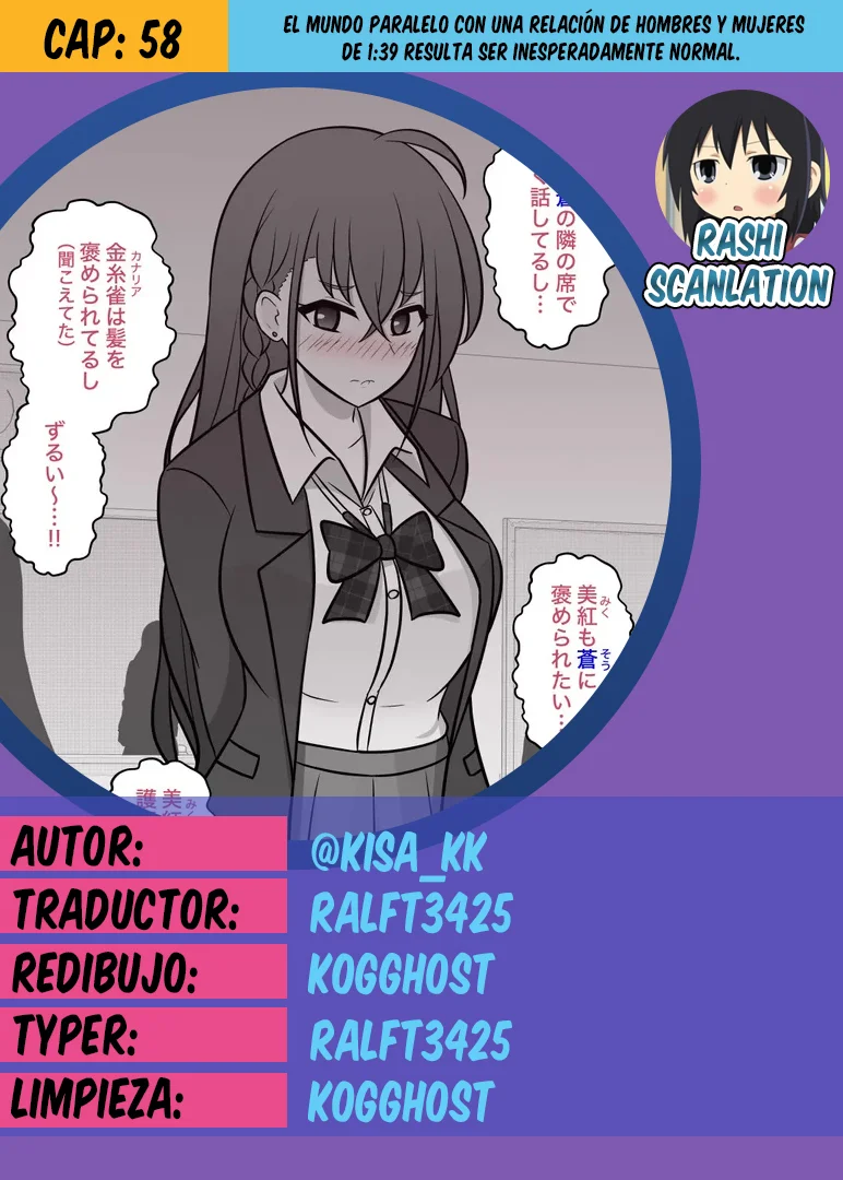 Danjohi 1:39 No Heikou Sekai Wa Omoi No Hoka Futsuu Capítulo 58 - Page 1