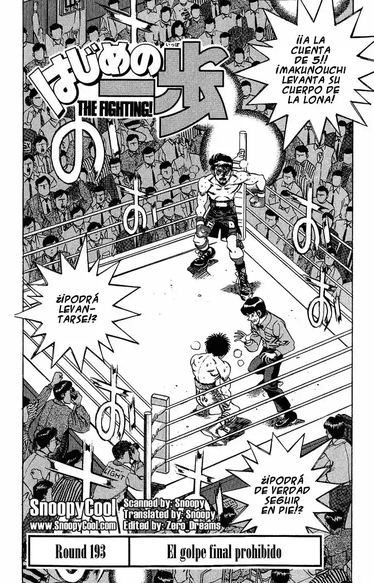 Hajime no Ippo Capítulo 193 - Page 1