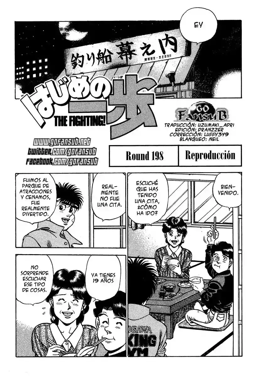 Hajime no Ippo Capítulo 198 - Page 1