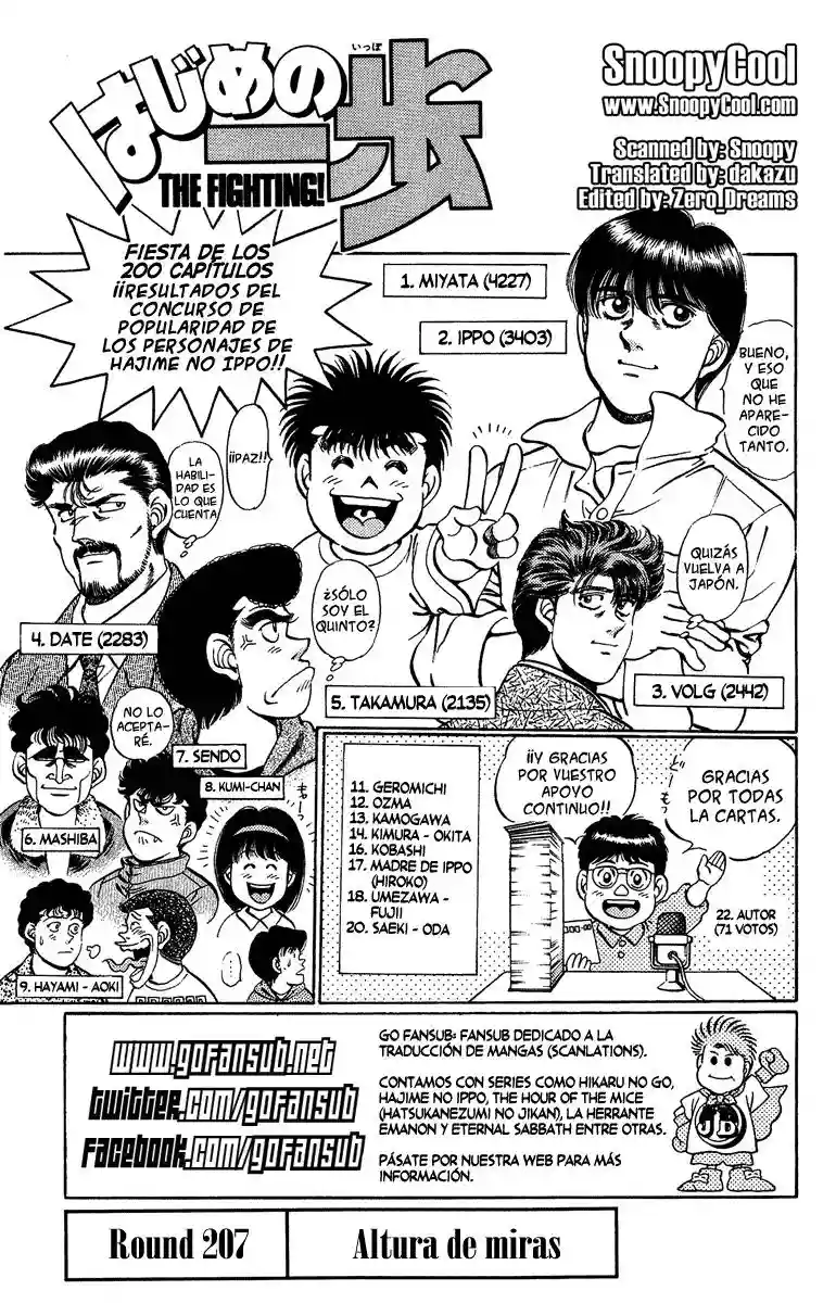 Hajime no Ippo Capítulo 207 - Page 1