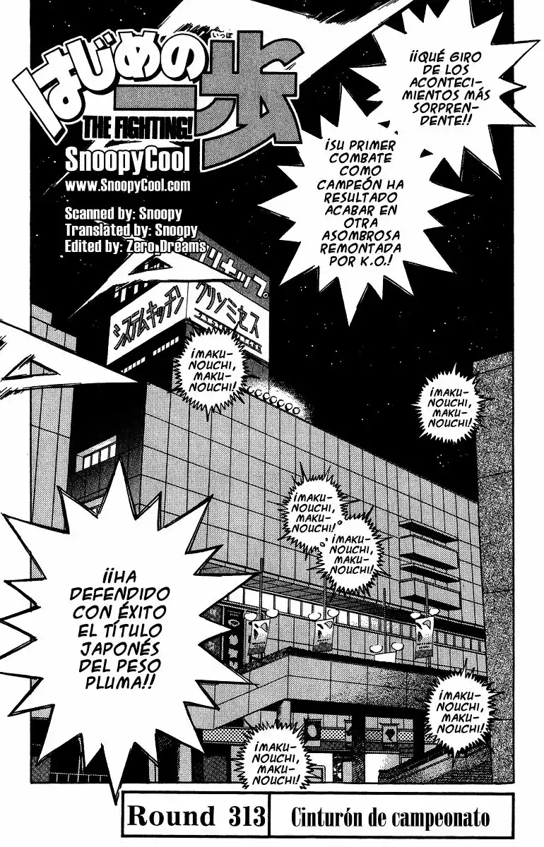 Hajime no Ippo Capítulo 313 - Page 1
