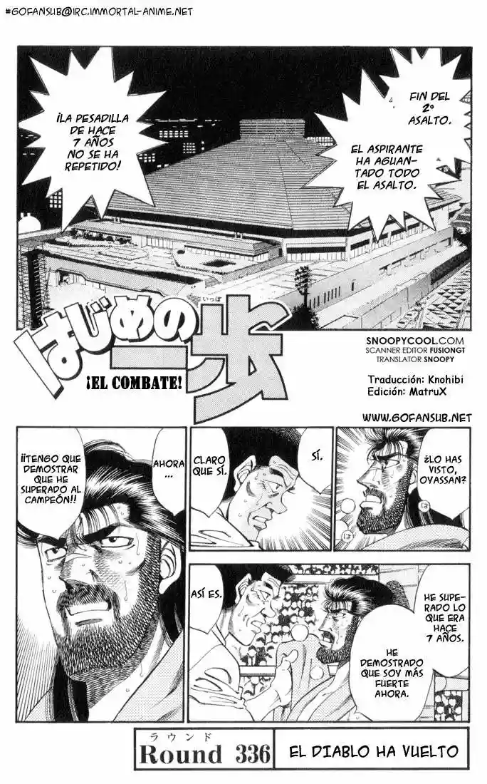 Hajime no Ippo Capítulo 336 - Page 1