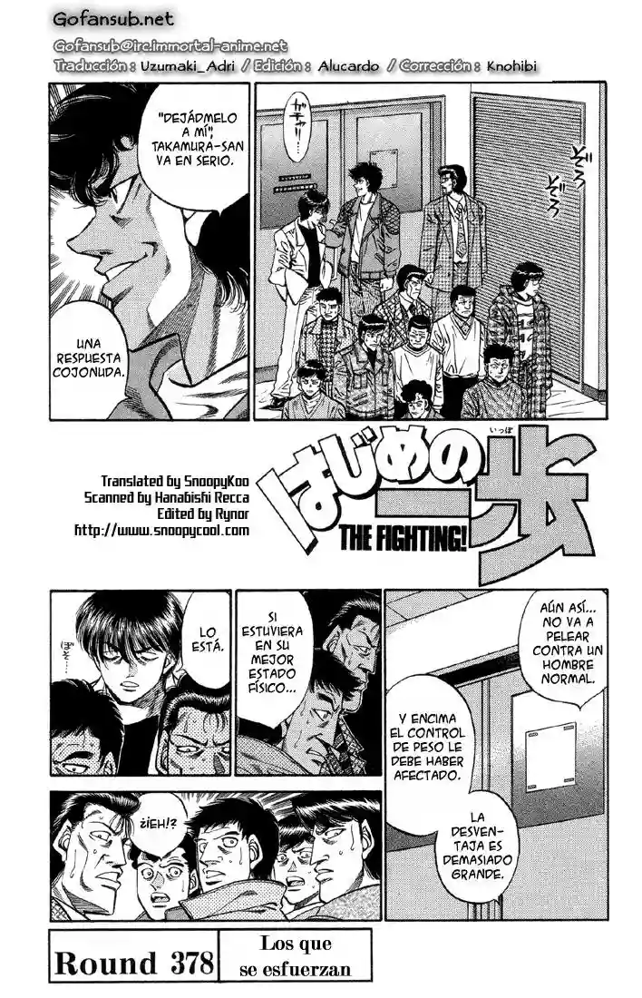 Hajime no Ippo Capítulo 378 - Page 1