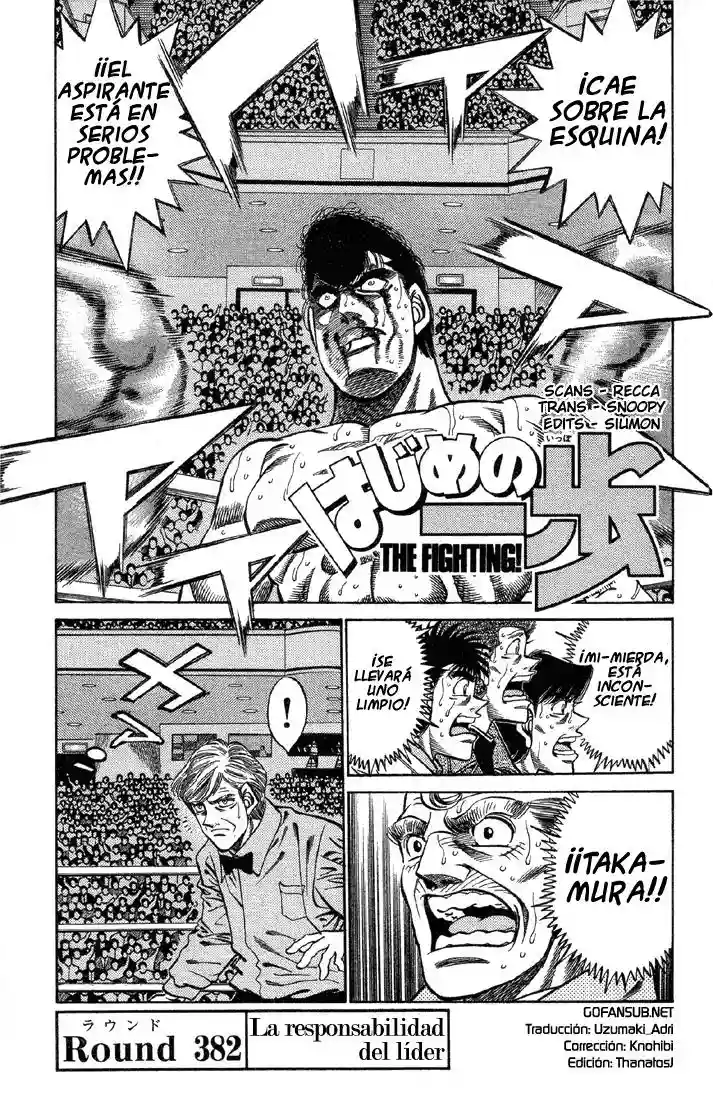 Hajime no Ippo Capítulo 382 - Page 1
