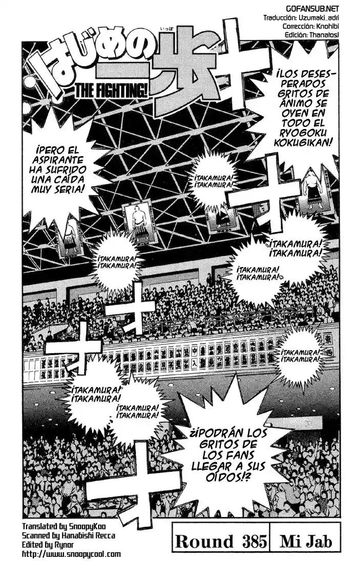 Hajime no Ippo Capítulo 385 - Page 1