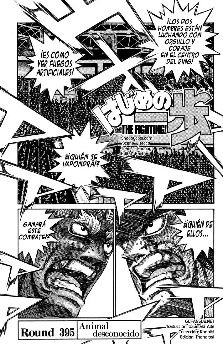Hajime no Ippo Capítulo 395 - Page 1