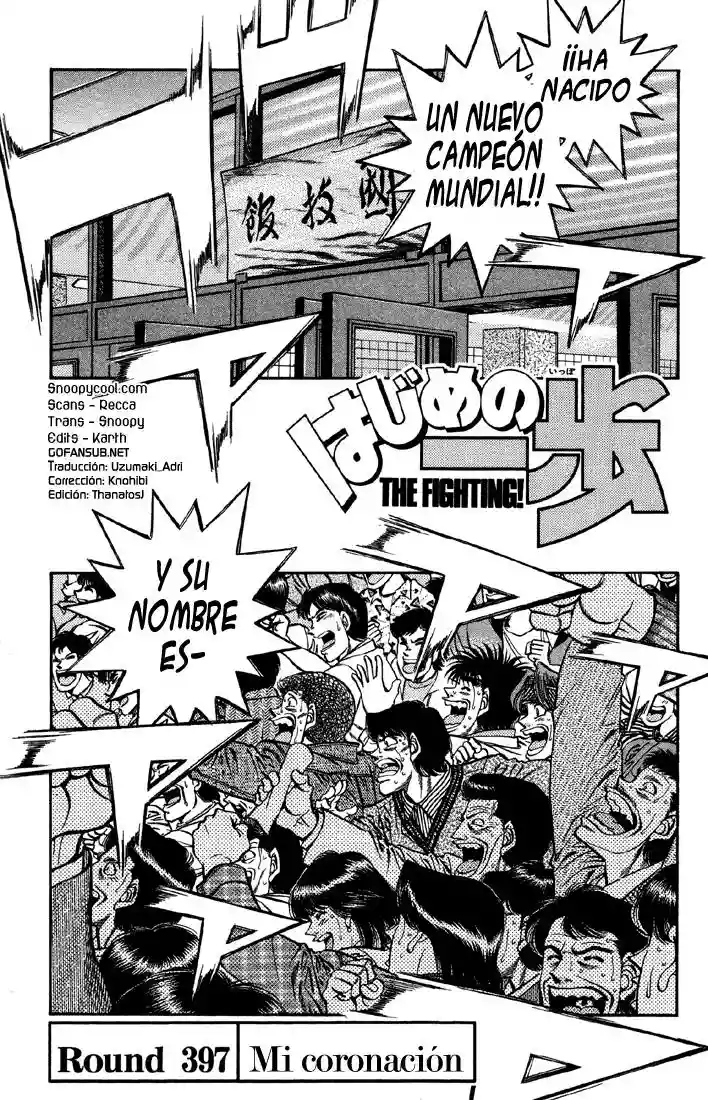 Hajime no Ippo Capítulo 397 - Page 1