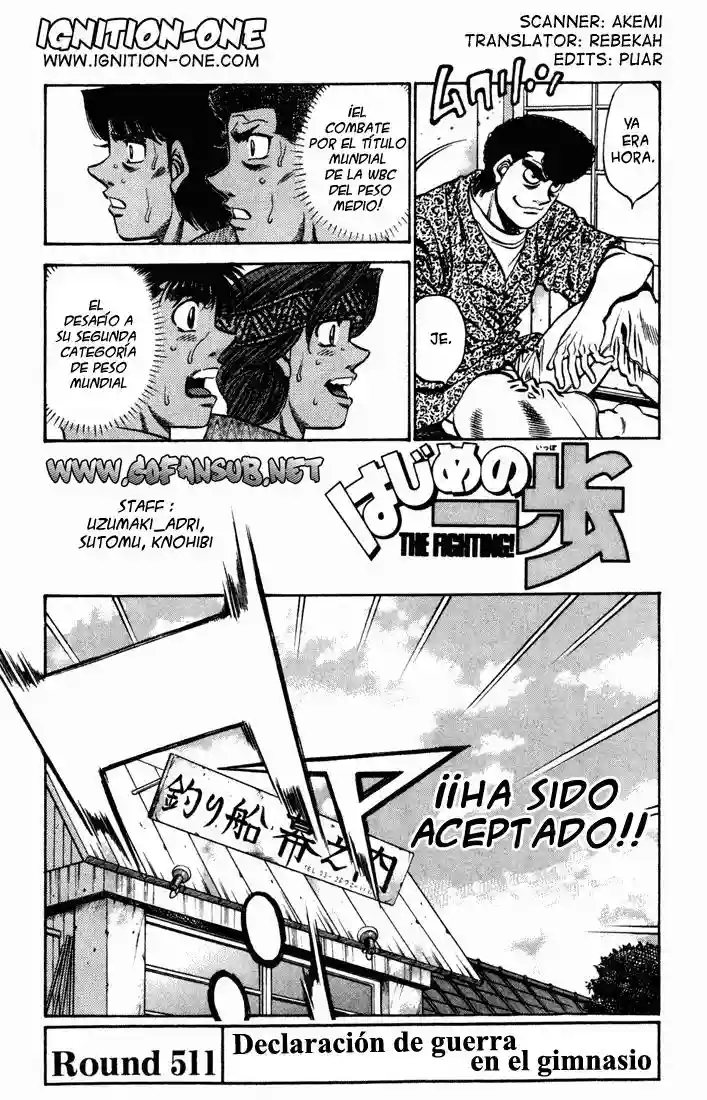 Hajime no Ippo Capítulo 511 - Page 1