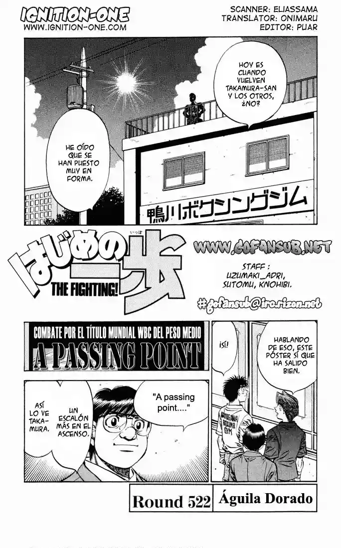 Hajime no Ippo Capítulo 522 - Page 1