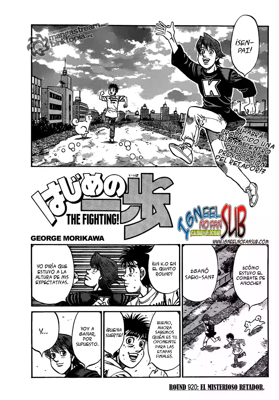Hajime no Ippo Capítulo 920 - Page 1