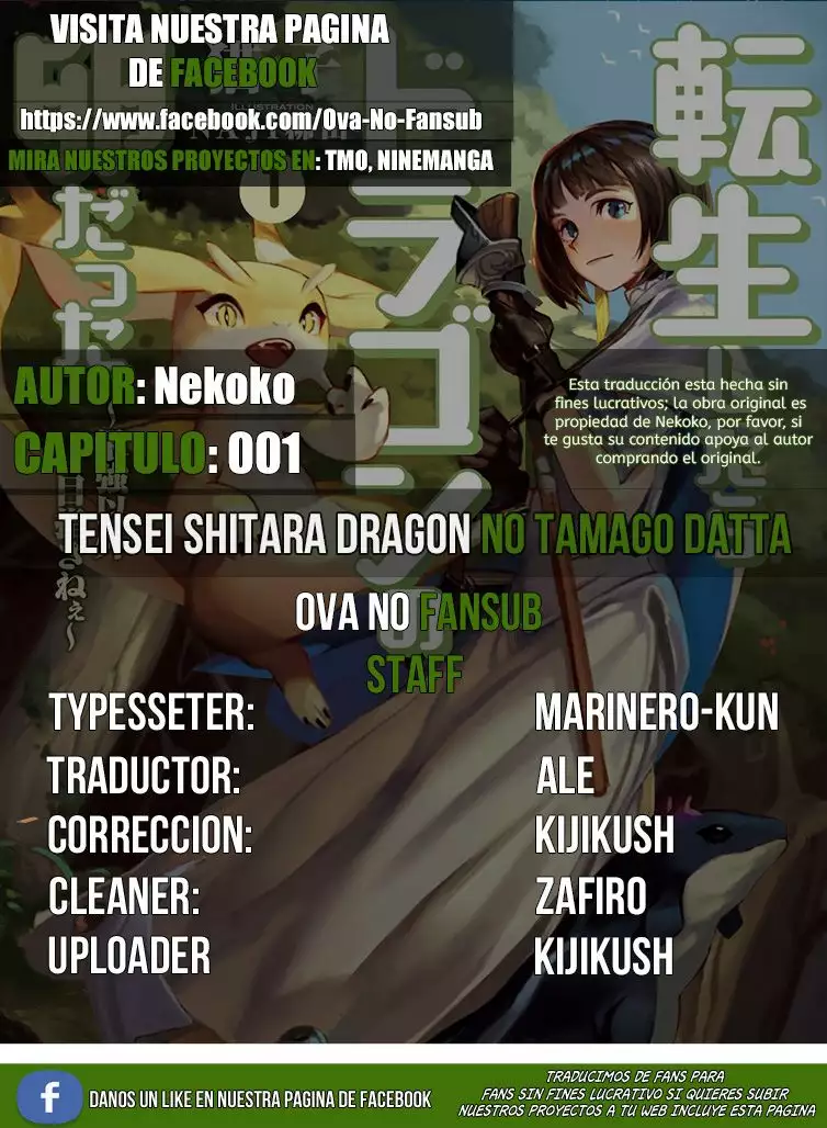Tensei Shitara Dragon No Tamago Datta – Saikyou Igai Mezasa Nee Capítulo 1 - Page 1