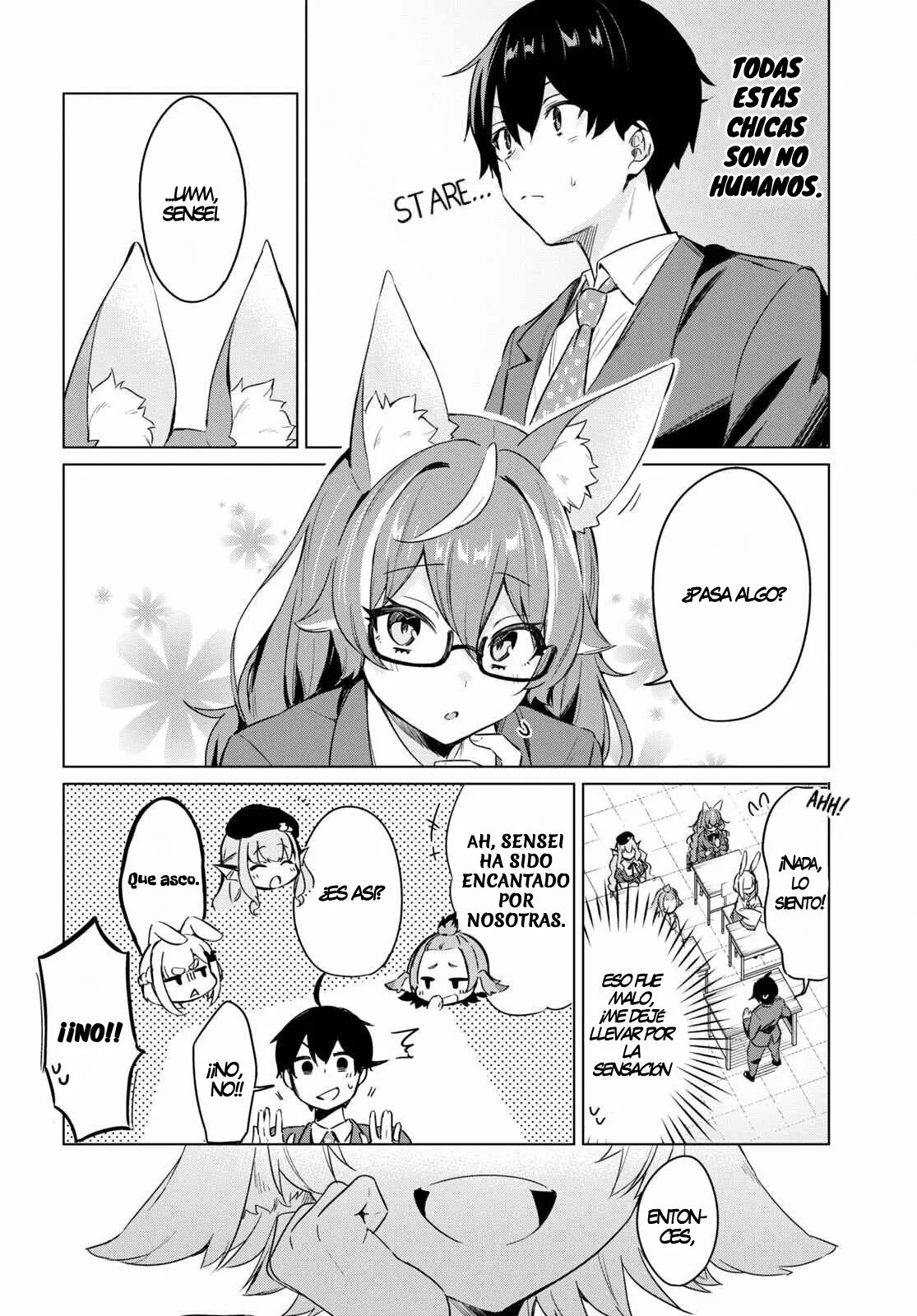 Jingai Kyoushitsu no Ningen Kirai Kyoushi ~Hitoma-sensei, Watashi-tachi ni Ningen wo Oshiete kuremasu ka….?~ Capítulo 1 - Page 32