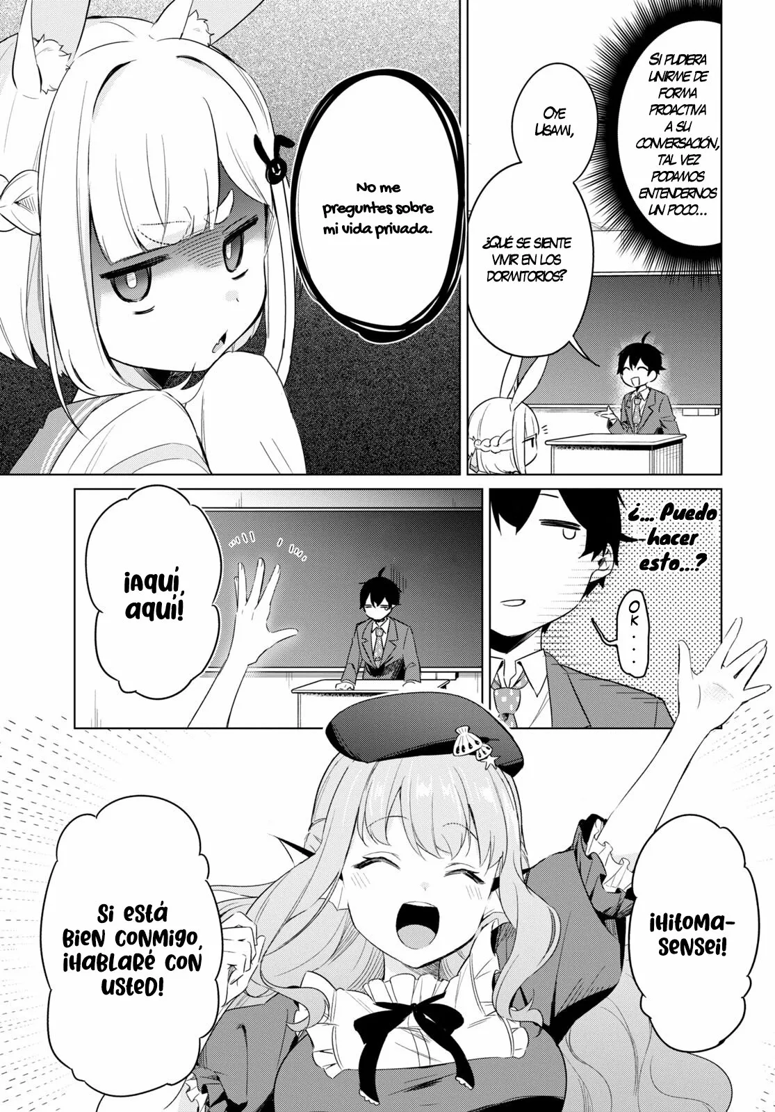 Jingai Kyoushitsu no Ningen Kirai Kyoushi ~Hitoma-sensei, Watashi-tachi ni Ningen wo Oshiete kuremasu ka….?~ Capítulo 2 - Page 16
