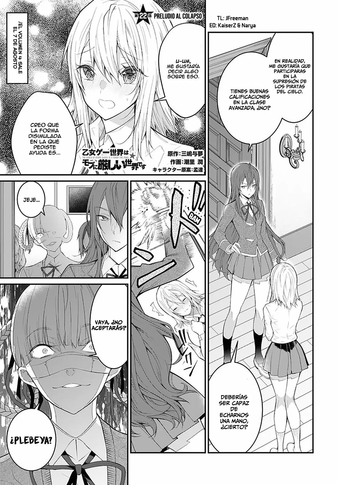 Otome Game Sekai wa Mob ni Kibishii Sekai Desu Capítulo 22 - Page 1