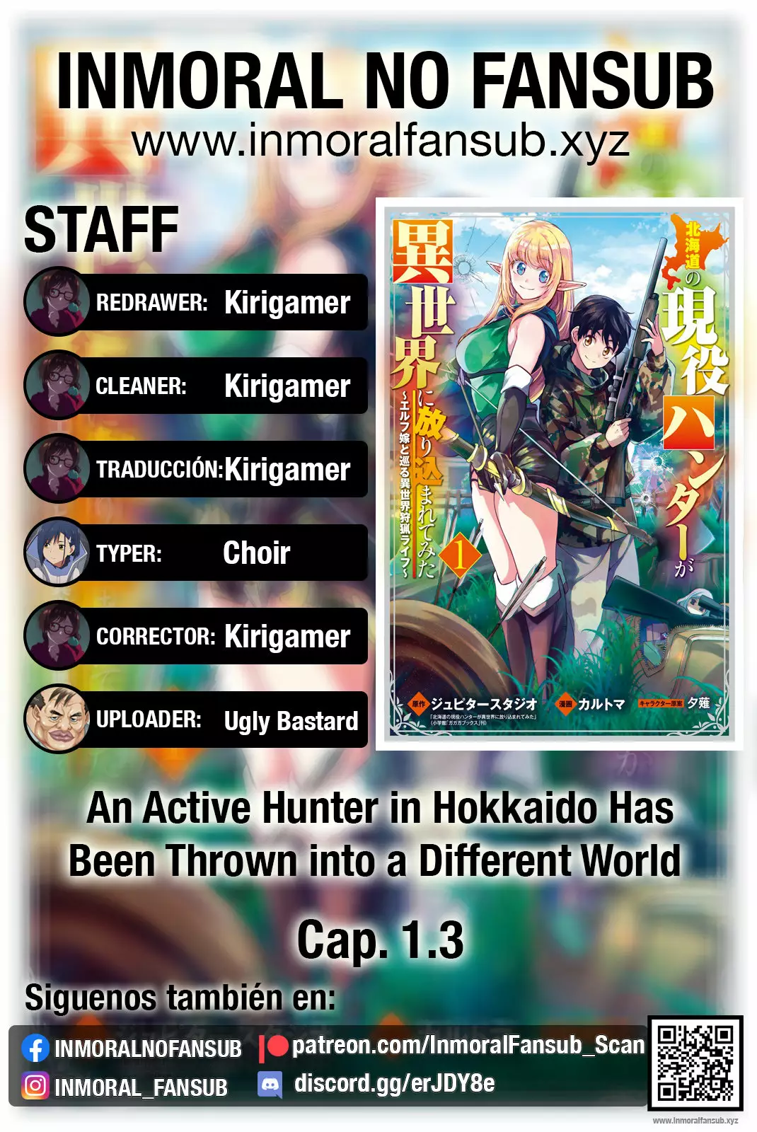 Hokkaidou no Geneki Hunter ga Isekai ni Hourikoma Rete Mita – Elf Yome to Meguru Isekai Shuryou Life Capítulo 1.2 - Page 1