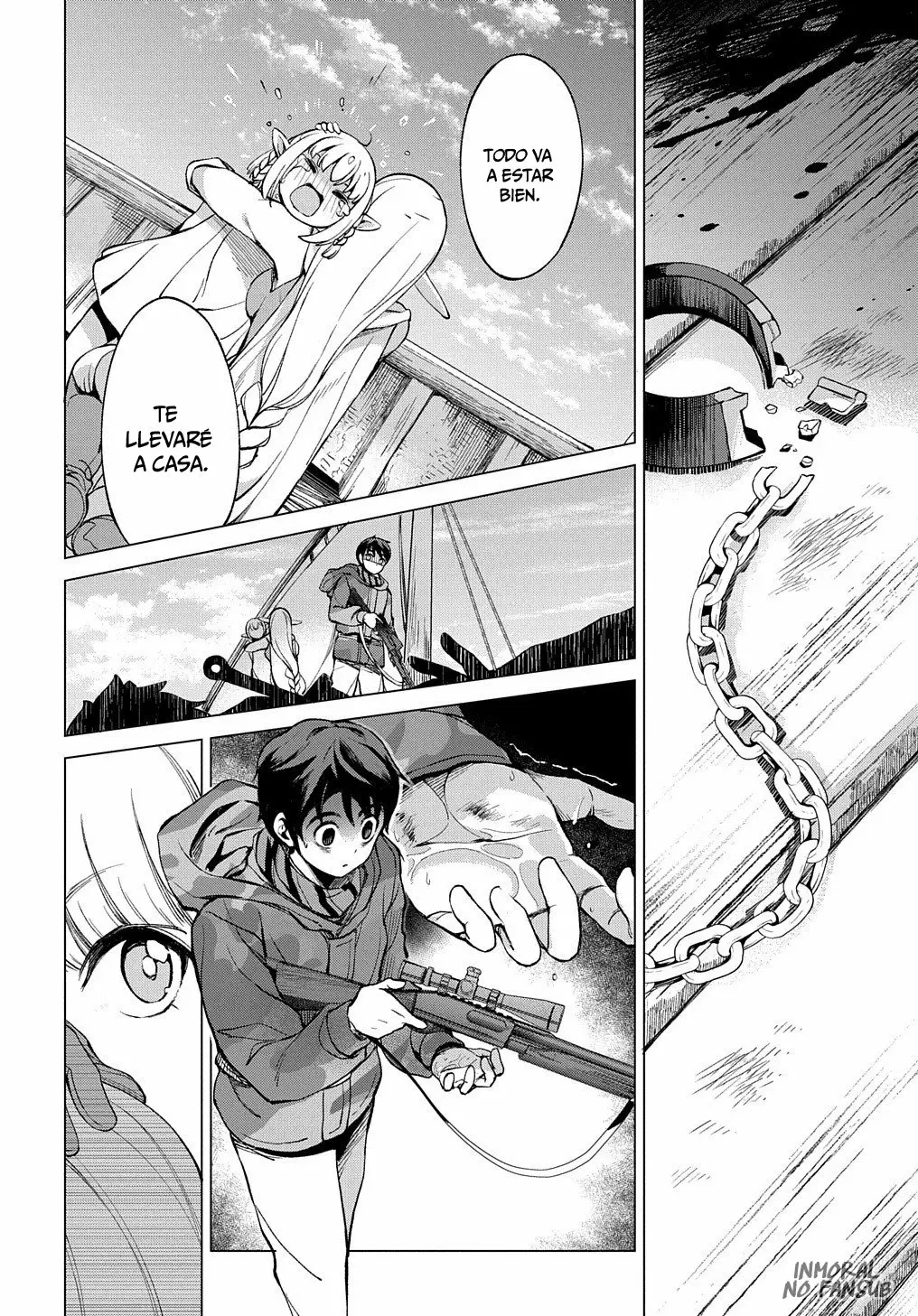 Hokkaidou no Geneki Hunter ga Isekai ni Hourikoma Rete Mita – Elf Yome to Meguru Isekai Shuryou Life Capítulo 2.1 - Page 16