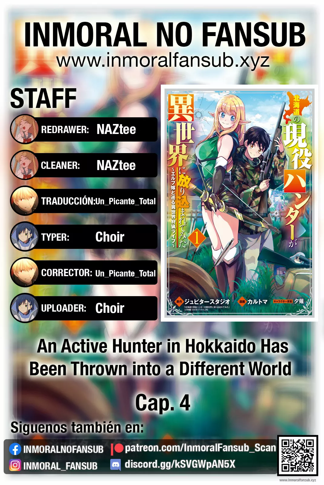 Hokkaidou no Geneki Hunter ga Isekai ni Hourikoma Rete Mita – Elf Yome to Meguru Isekai Shuryou Life Capítulo 4 - Page 1