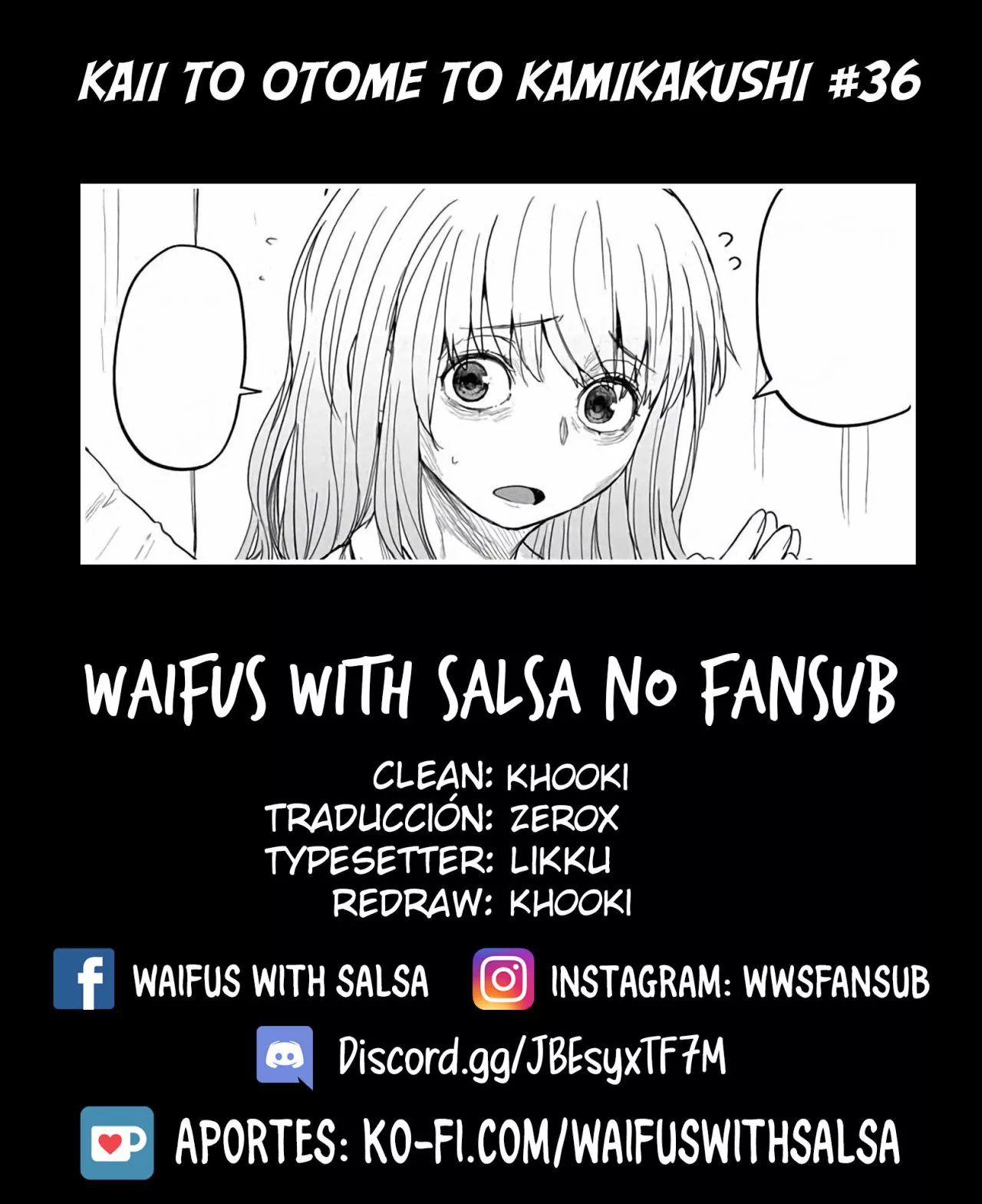 Kaii to otome to kamikakushi Capítulo 36 - Page 1