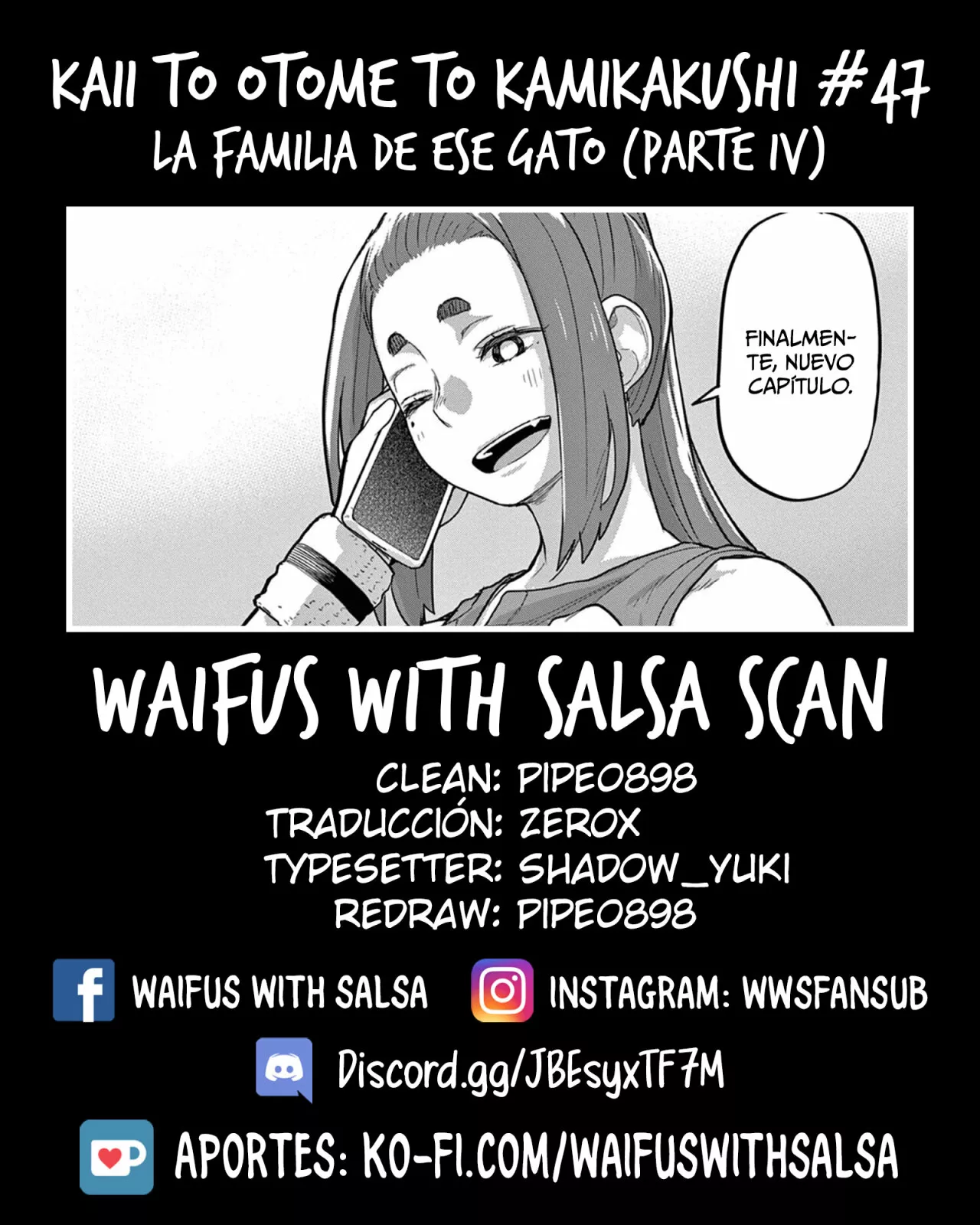 Kaii to otome to kamikakushi Capítulo 47 - Page 1