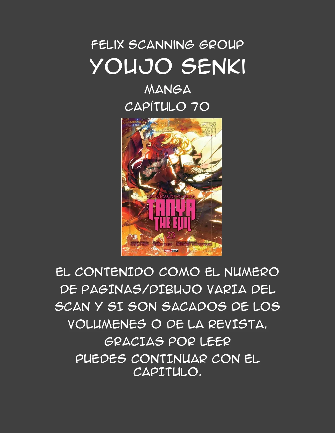 Youjo Senki Capítulo 70 - Page 1