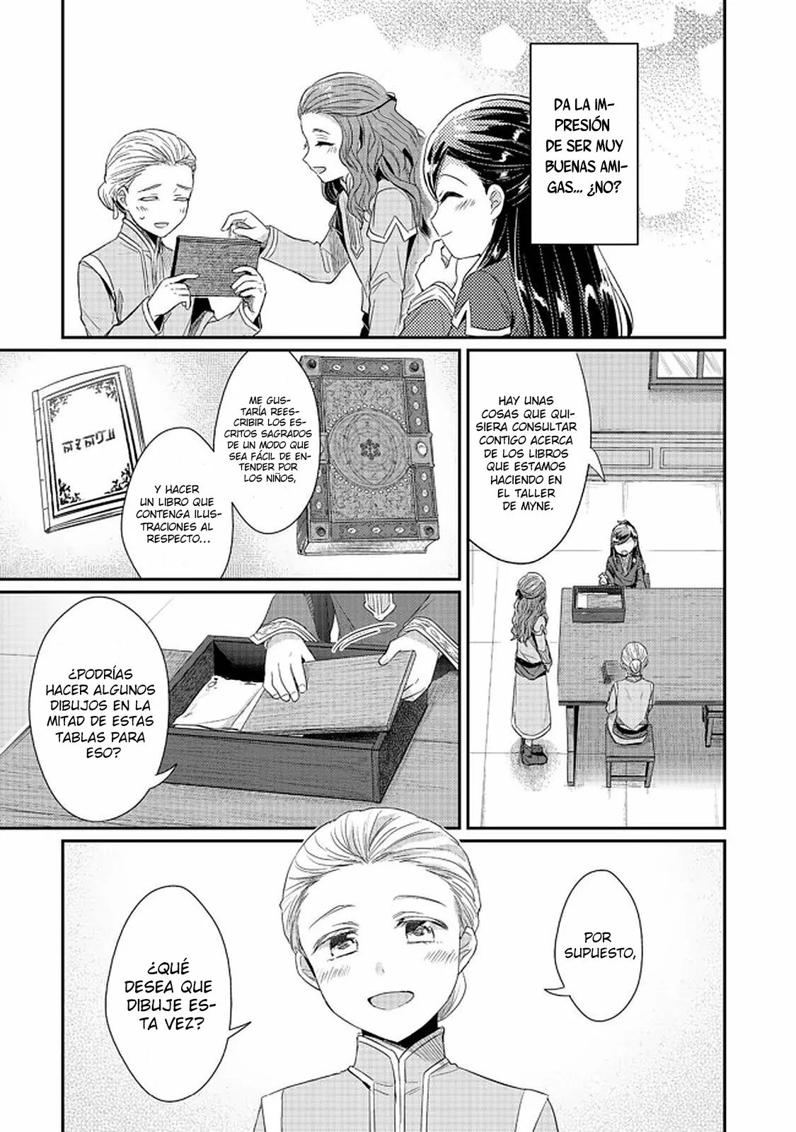 Honzuki no Gekokujou: Shisho ni Naru Tame ni wa Shudan wo Erandeiraremasen Dai 2-bu – Hon no Tame nara Miko ni Naru! Capítulo 24 - Page 28